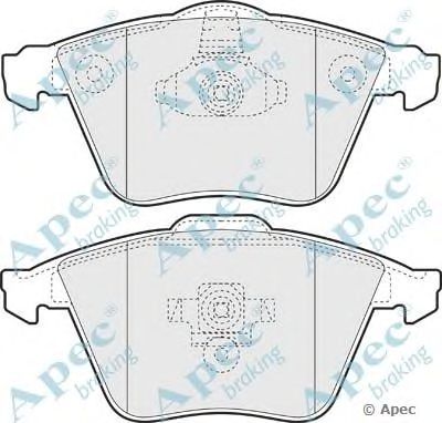 APEC BRAKING pad1420 -  Комплект тормозных колодок, дисковый тормоз